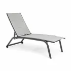 Garden Chaise Longue with Wheels and Reclining Backrest, 4 Pieces - Babilonia Viadurini