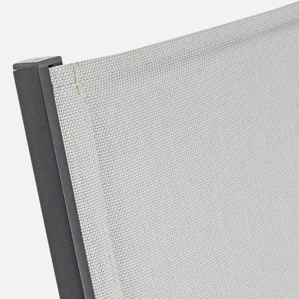 Garden Chaise Longue with Wheels and Reclining Backrest, 4 Pieces - Babilonia Viadurini