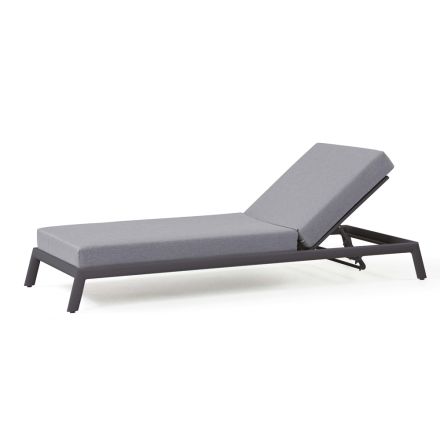 Garden Chaise Longue in Aluminum with Fabric Covering - Eufemia Viadurini