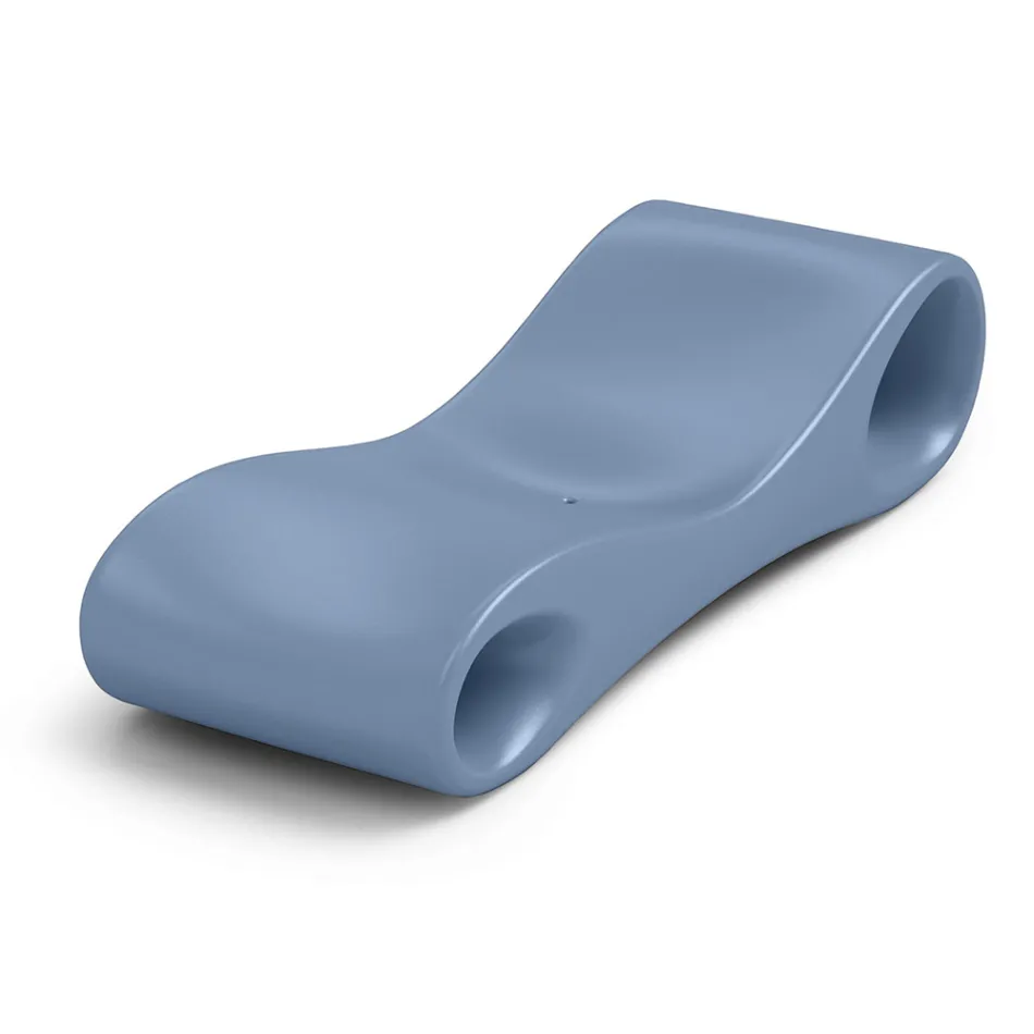 Garden Chaise Longue in Colored Polyethylene Made in Italy - Flores Viadurini