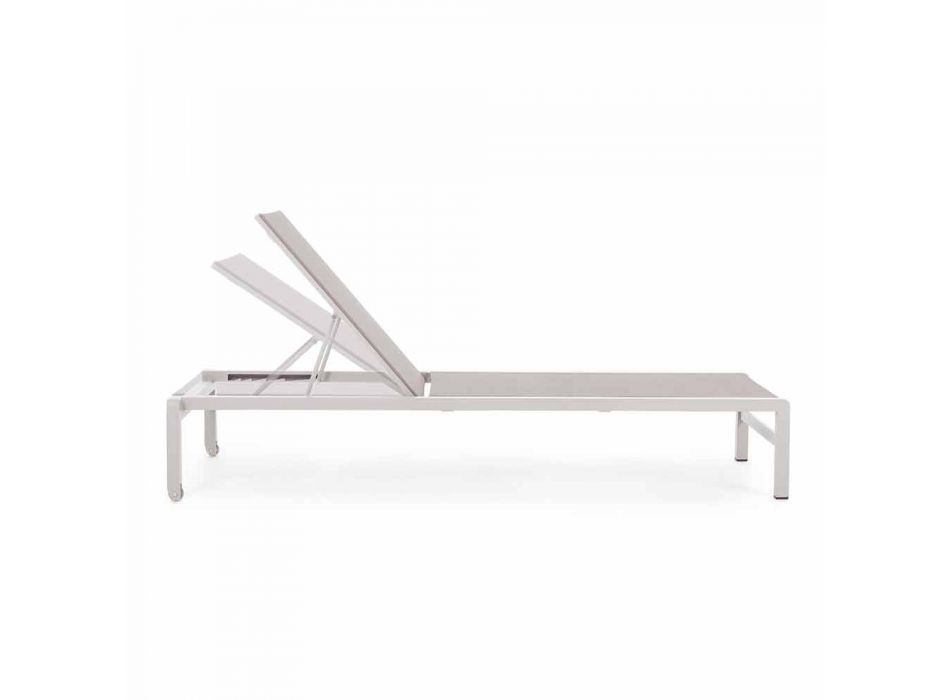 Homemotion Aluminum Reclining Garden Chaise Longue, 4 Pieces - Lester