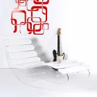 Designer Chaise longue in transparent plexiglass Josue made in Italy Viadurini