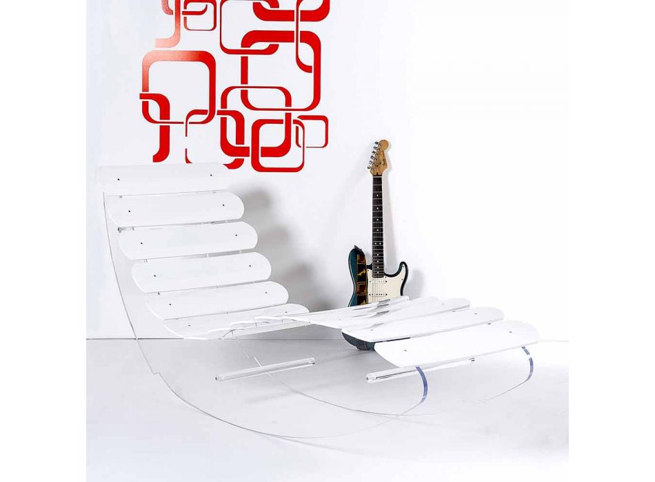 Designer Chaise longue in transparent plexiglass Josue made in Italy Viadurini