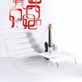 Modern design chaise longue made of transparent plexiglass Josue