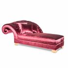 Classic chaise lounge in 100% Made in Italy Basque fabric Viadurini