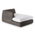 Right Outdoor Chaise-Lounge Woven in Synthetic Fiber Made in Italy - Barnabus