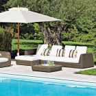 Right Outdoor Chaise-Lounge Woven in Synthetic Fiber Made in Italy - Barnabus Viadurini