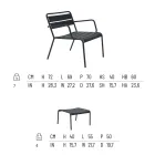 Outdoor Chaise Loungue with Metal Footrest Made in Italy - Amina Viadurini