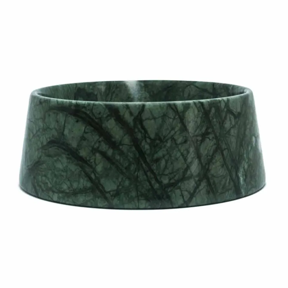 Modern Dog and Cat Bowl in Pink Portugal or Green Guatemala Marble - Catt Viadurini