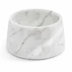 Modern Bowl for Dogs and Cats in White or Black Marble Made in Italy - Catt Viadurini