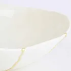 Bowls in White Porcelain and Gold Leaf Italian Luxury Design - Cicatroro Viadurini