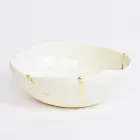 Bowls in White Porcelain and Gold Leaf Italian Luxury Design - Cicatroro Viadurini