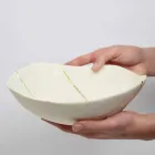 Bowls in White Porcelain and Gold Leaf Italian Luxury Design - Cicatroro Viadurini