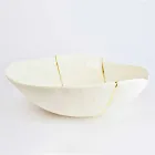 Bowls in White Porcelain and Gold Leaf Italian Luxury Design - Cicatroro Viadurini