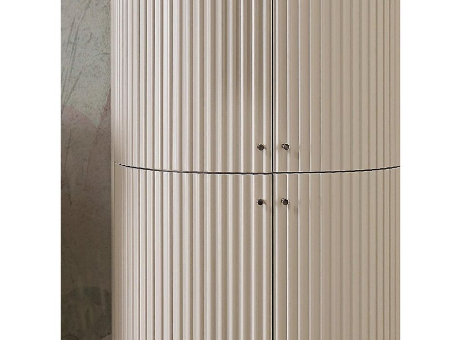 Column with Four Doors with Cannetté Processing Made in Italy - Candy Viadurini