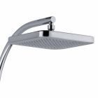 Shower Column with Diverter and Square Shower Head Made in Italy - Silver Viadurini