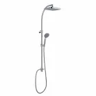 Shower Column with Diverter and Square Shower Head Made in Italy - Silver Viadurini