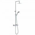 Shower Column with Integrated Diverter in Chromed Brass Made in Italy - Griso