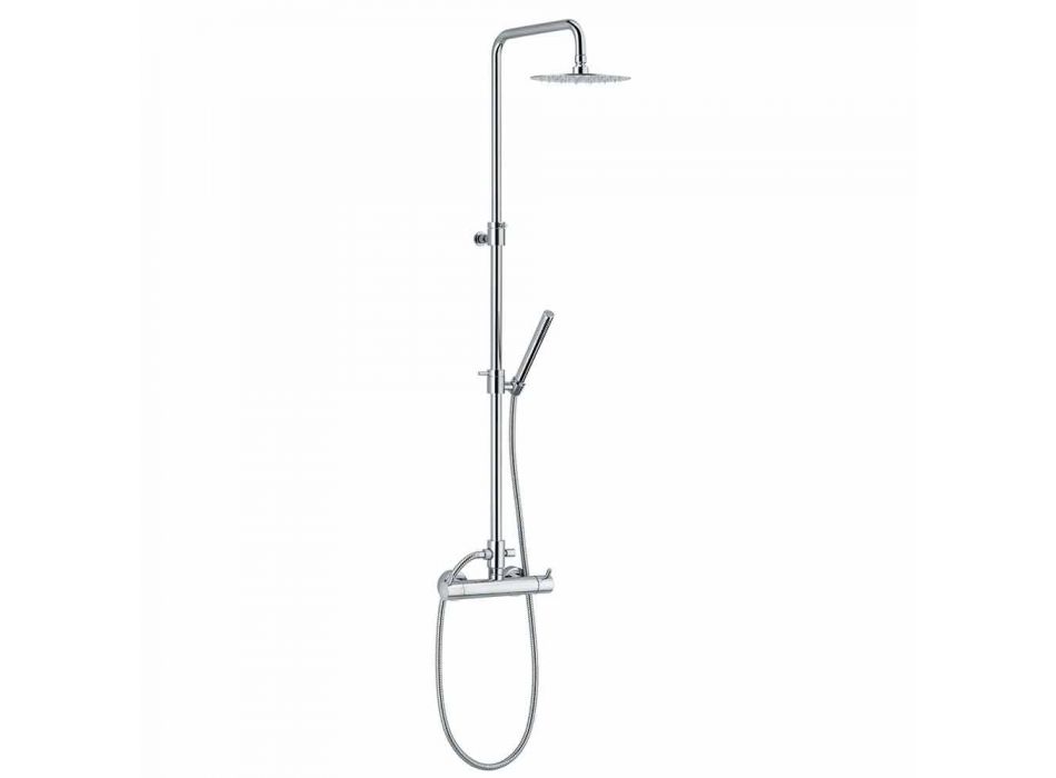 Shower Column with Thermostatic Mixer in Brass Made in Italy - Gallo Viadurini