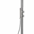 Stainless Steel Garden Shower Column with Hand Shower Made in Italy - Marlen Viadurini