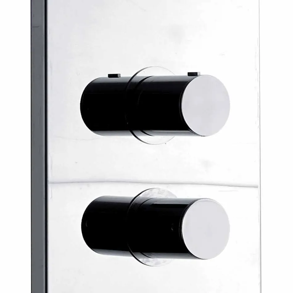 Thermostatic Wall Shower Column in Chromed Stainless Steel Made in Italy - Pampo Viadurini