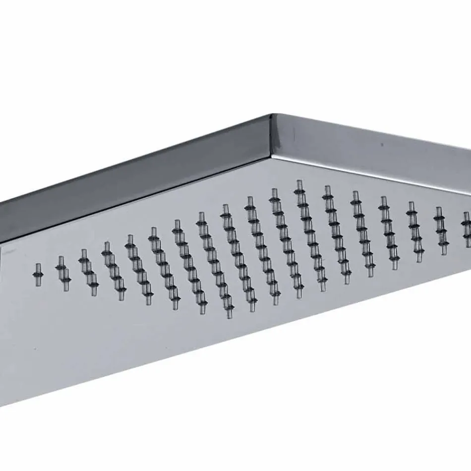 Thermostatic Wall Shower Column in Chromed Stainless Steel Made in Italy - Pampo Viadurini