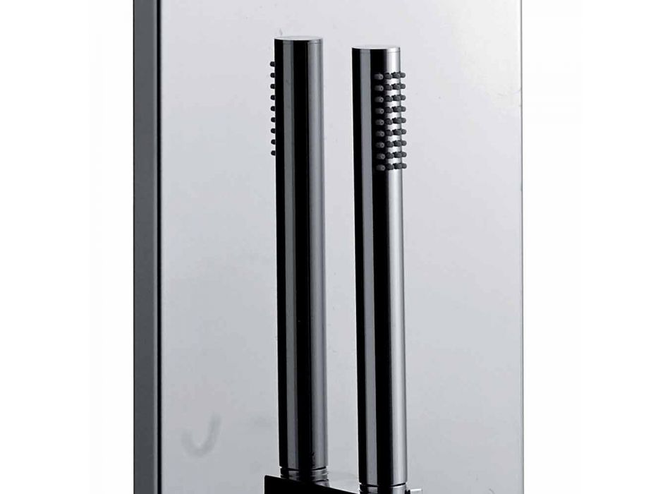 Thermostatic Wall Shower Column in Chromed Stainless Steel Made in Italy - Pampo Viadurini