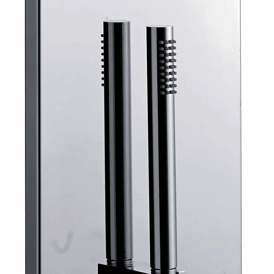 Thermostatic Wall Shower Column in Chromed Stainless Steel Made in Italy - Pampo Viadurini