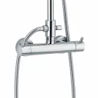 Luxury Shower Column in Brass Chrome Finish Made in Italy - Gallo Viadurini