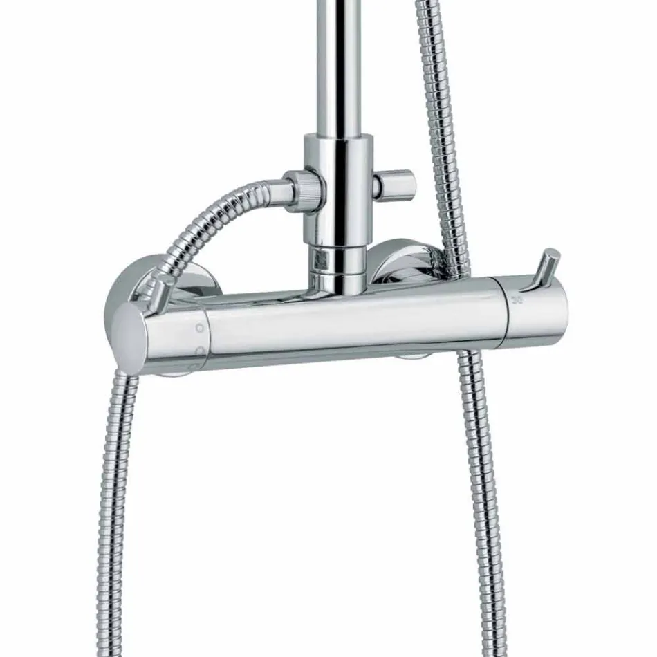 Luxury Shower Column in Brass Chrome Finish Made in Italy - Gallo Viadurini