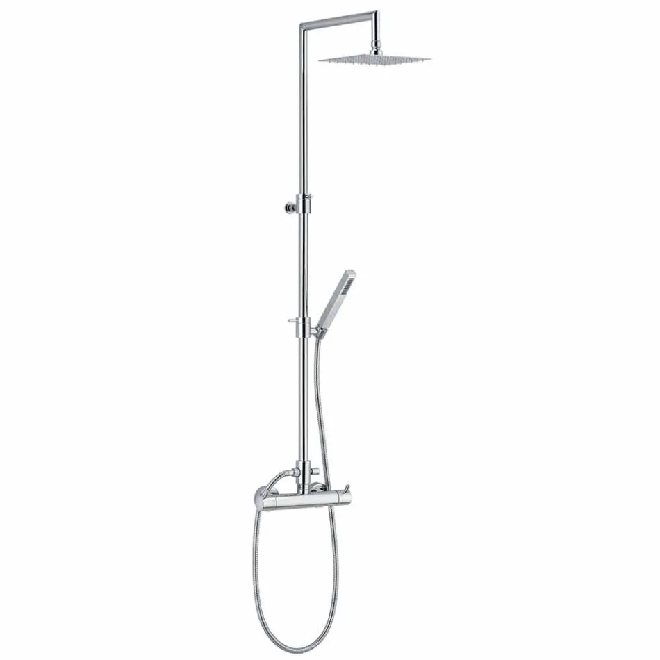 Luxury Shower Column in Brass Chrome Finish Made in Italy - Gallo Viadurini