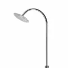 Outdoor Shower Column in Chromed Steel with Mixer Made in Italy - Norton Viadurini