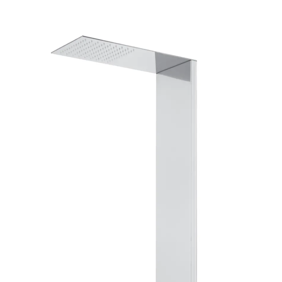 Steel Shower Column with Rain Shower Head Made in Italy - Sailor Viadurini