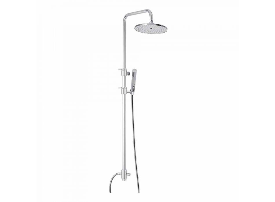 Brass Shower Column with Abs Shower and Made in Italy Shower Head - Hood Viadurini