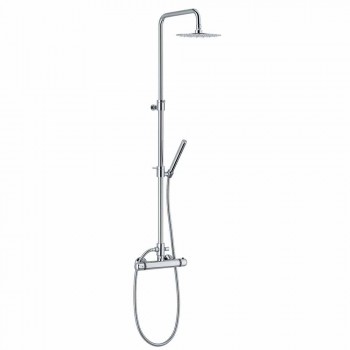 Brass Shower Column with Thermostatic Mixer Made in Italy - Gallo
