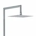 Shower column in chromed brass with flexible hose and hand shower made in Italy - Griso Viadurini