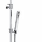 Shower column in chromed brass with shower head and flexible hose Made in Italy - Cunio Viadurini