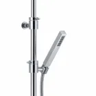 Shower column in chromed brass with square shower head Made in Italy - Griso Viadurini