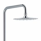 Shower column in chromed brass with round shower head Made in Italy - Griso Viadurini