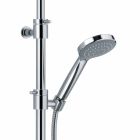 Shower column in chromed brass with round shower head Made in Italy - Griso Viadurini