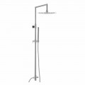 Shower Column in Chromed Brass with Ultraslim Showerhead Made in Italy - Primo
