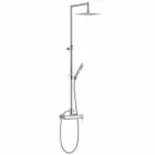 Shower Column in Chromed Brass Square Design Made in Italy - Padula Viadurini