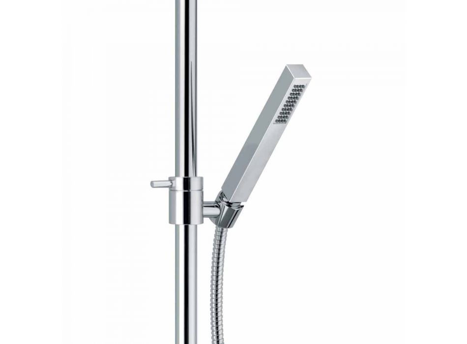 Single-lever Shower Column in Brass Chrome Finish Made in Italy - Padula Viadurini