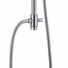 Telescopic Shower Column in Brass with Round Shower Head Made in Italy - Lenio Viadurini