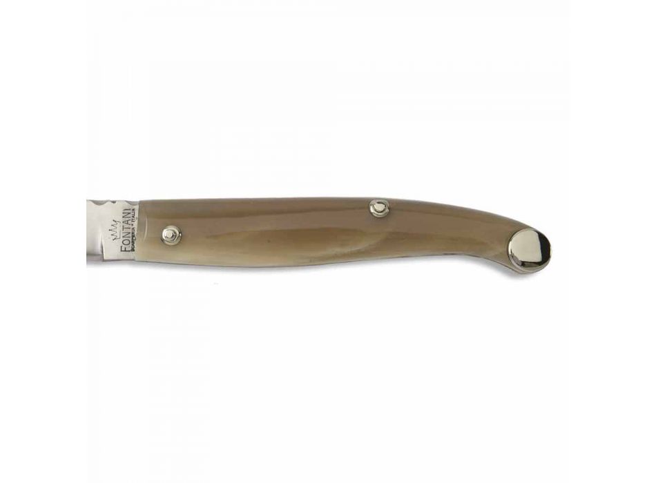 Calabrese Handcrafted Knife with Spring Opening Made in Italy - Calabria Viadurini