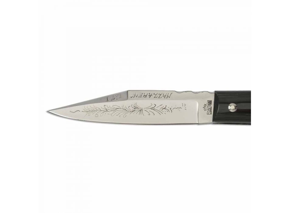 Nazzareno knife with Buffalo Horn handle Made in Italy - Nazzario Viadurini