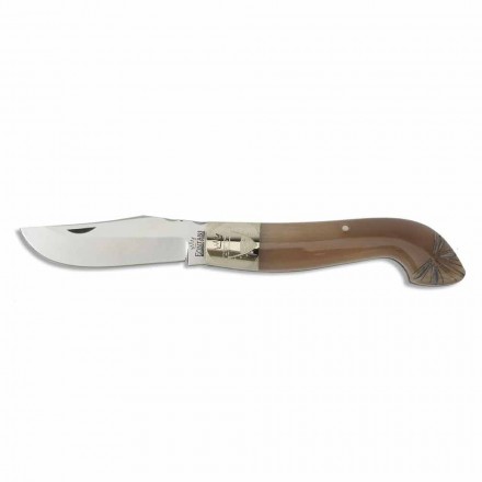 Handmade Senese Ghibelline Knife with Steel Blade Made in Italy - Ghibo Viadurini
