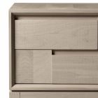 Dresser 2 drawers in modern design walnut solid wood, Nino Viadurini