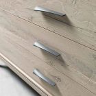 Modern design walnut 3-drawer dresser, W 131 x D 55 x H 80 cm, Sandro Viadurini