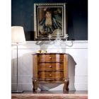 Dresser 3 or 4 Drawers in Luxury Inlaid Wood Made in Italy - Leonor Viadurini
